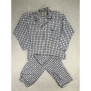 Vintage Fruit of the Loom Mens C Large 2 Piece Permanent Press Pajamas Set Print